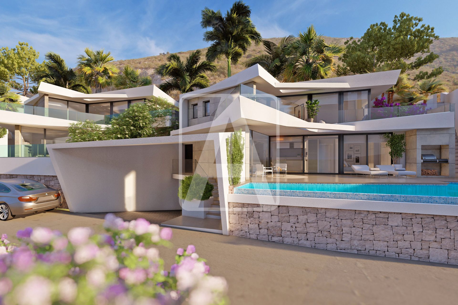 Vista exterior de Casa o xalet en venda en Benitachell / El Poble Nou de Benitatxell amb Aire condicionat, Calefacció i Jardí privat