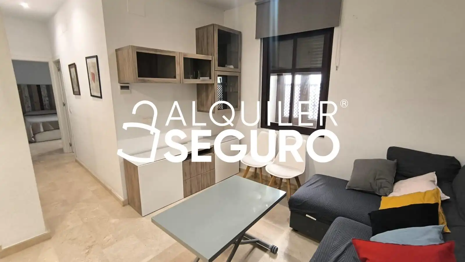 Sala de estar de Piso de alquiler en Sevilla con Aire acondicionado y Amueblado