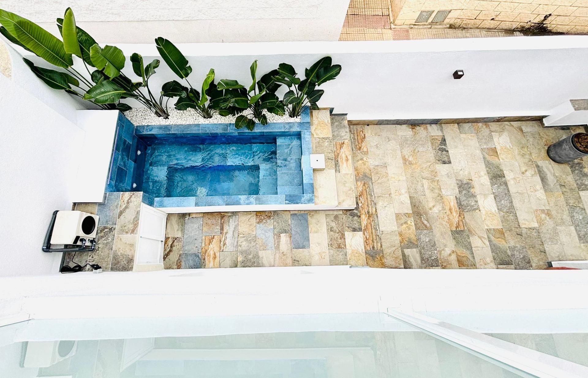 Swimming pool of Single-family semi-detached for sale in Torrevieja  with Private garden, Terrace and Jacuzzi