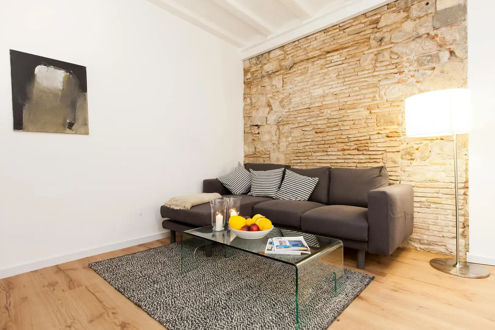 Sala de estar de Piso de alquiler en Barcelona con Aire acondicionado, Calefacción y Amueblado