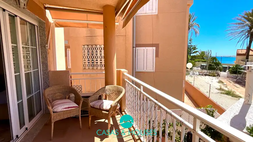Balcony of Flat for sale in La Manga del Mar Menor  with Air Conditioner, Terrace and Furnished