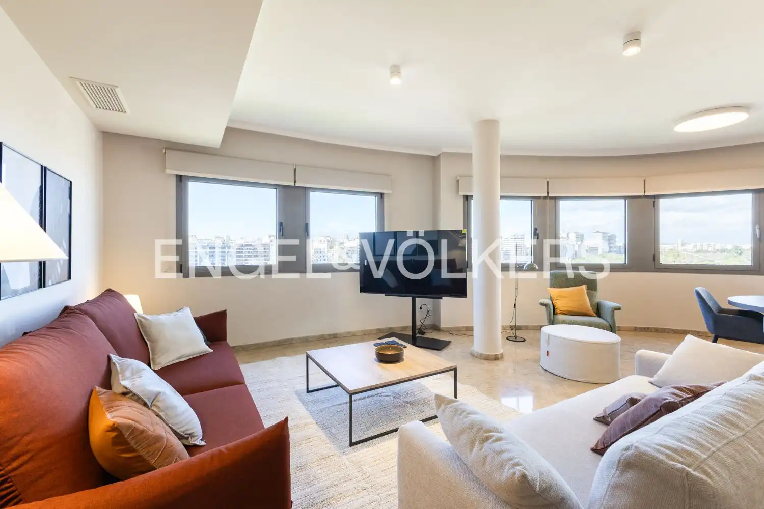 Sala de estar de Piso de alquiler en Valencia con Aire acondicionado, Calefacción y Amueblado