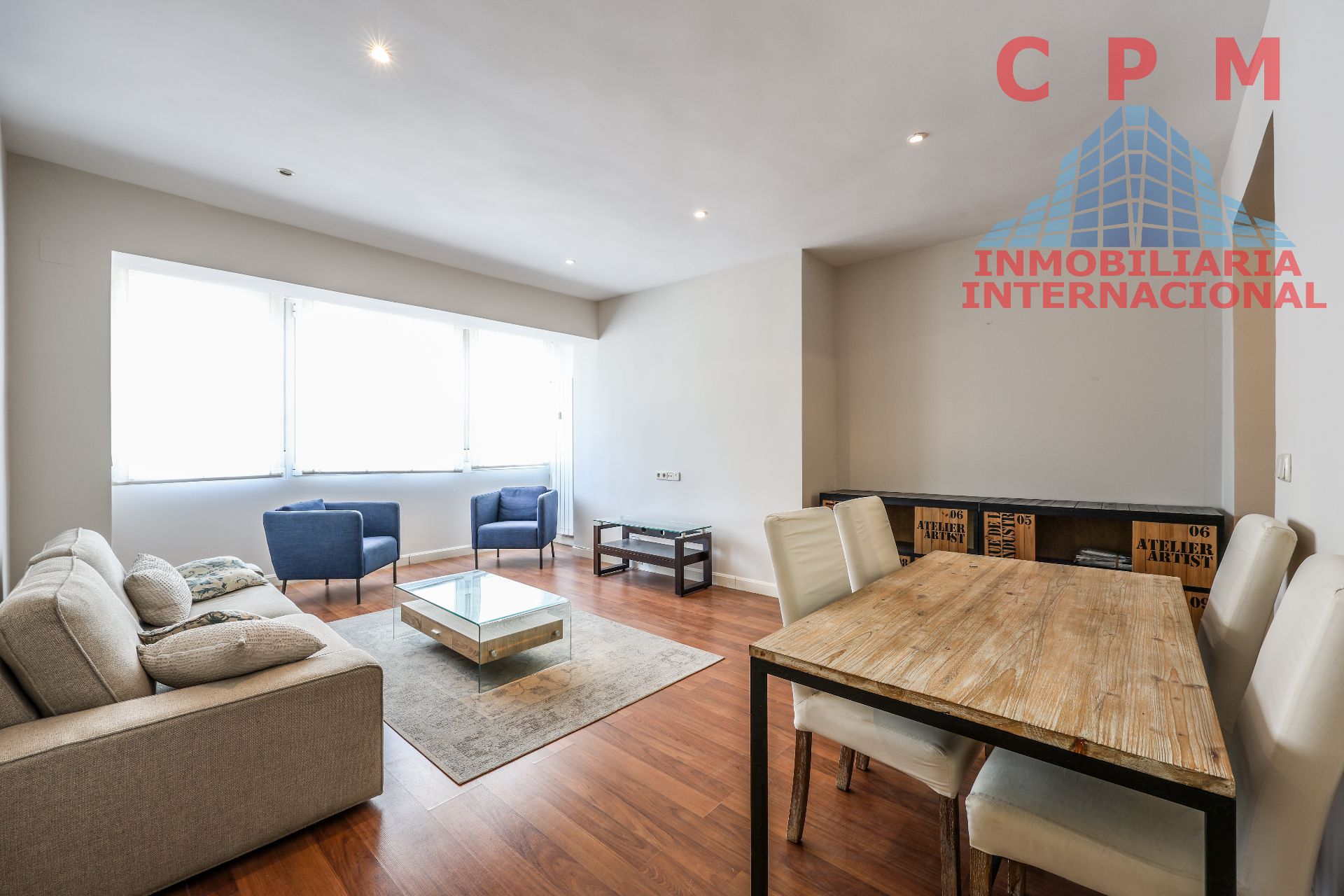 Sala d'estar de Pis de lloguer en  Madrid Capital amb Aire condicionat, Calefacció i Parquet