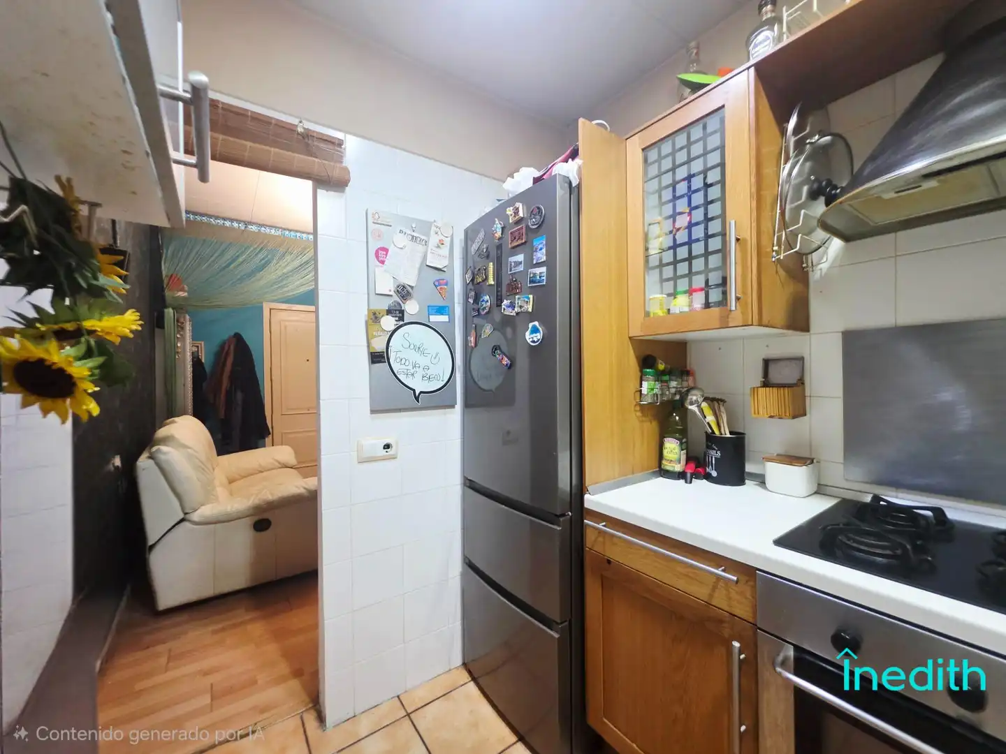 Kitchen of Flat for sale in L'Hospitalet de Llobregat  with Air Conditioner, Heating and Parquet flooring