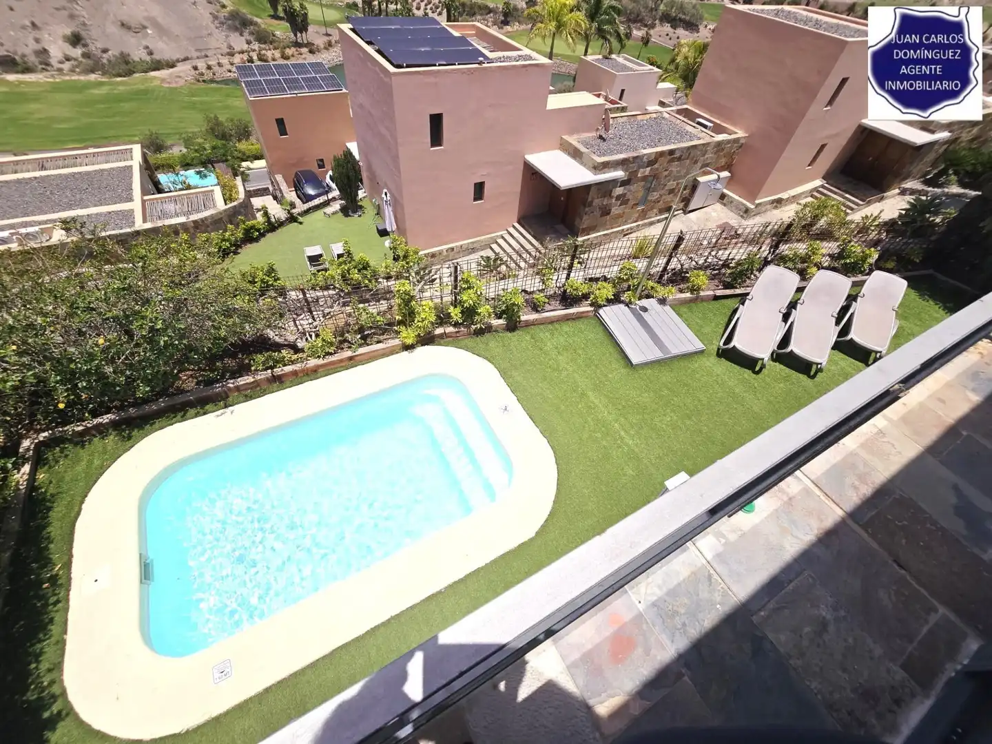 Schwimmbecken von Haus oder Chalet zum Verkauf in San Bartolomé de Tirajana mit Klimaanlage, Privatgarten und Terrasse