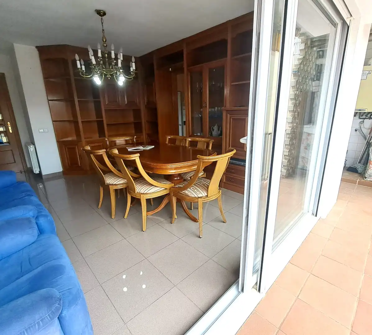 Dining room of Flat for rent in Terrassa  with Heating, Terrace and Furnished