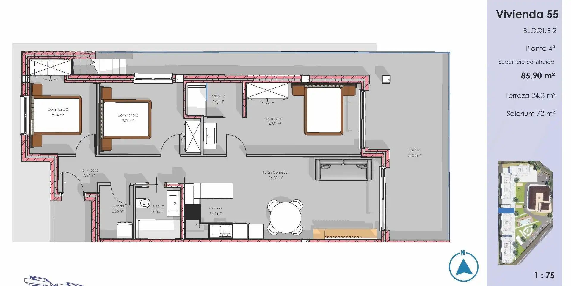 Penthouse zum Verkauf in El Raso, imagen 8