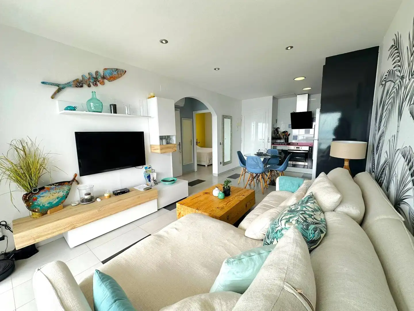 Sala de estar de Apartamento en venta en Almadrava - Canyelles - Puig-Rom