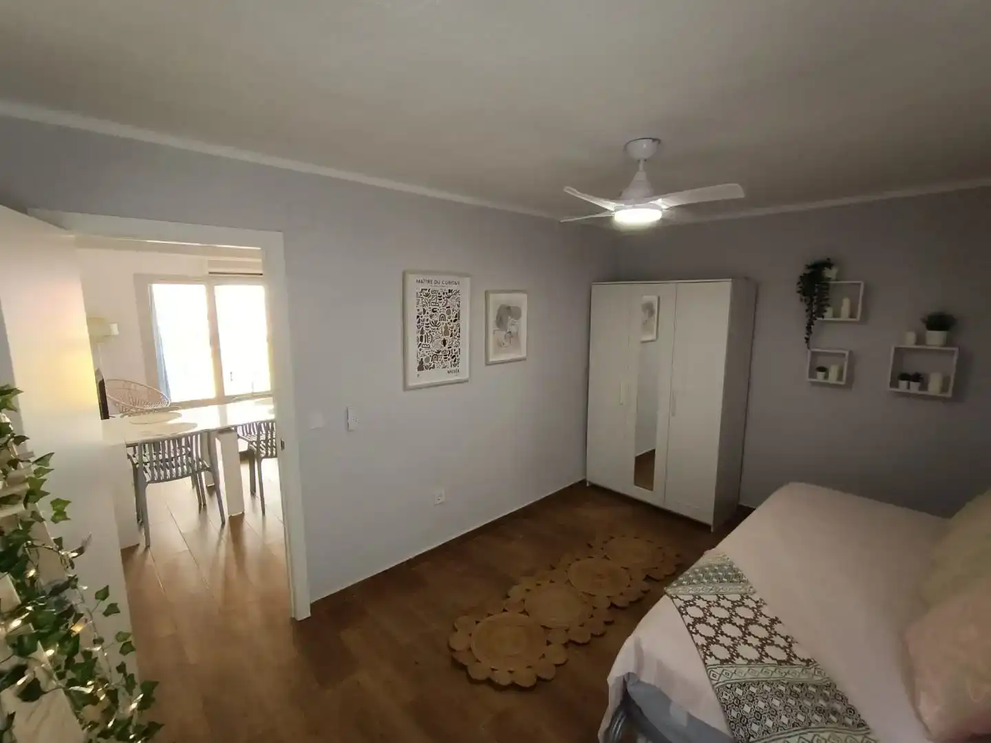 Schlafzimmer von Wohnung zur Miete in Cullera mit Klimaanlage und Möbliert