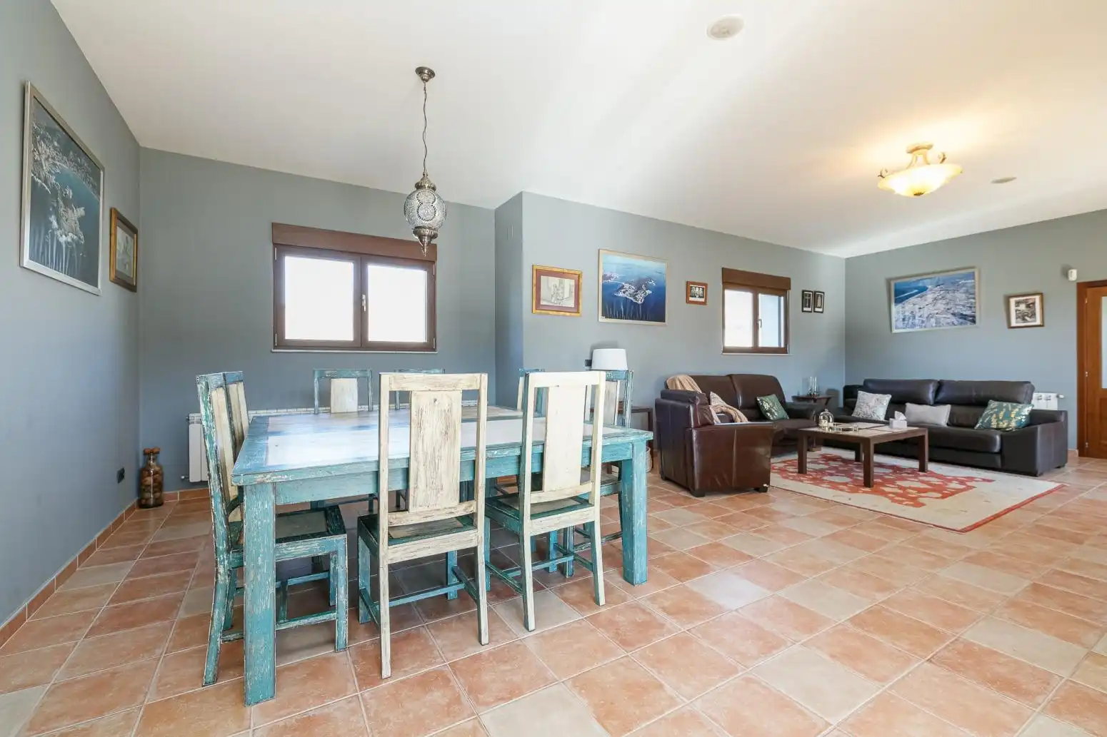 Dining room of Houses for sale in Friol  with Heating, Private garden and Furnished