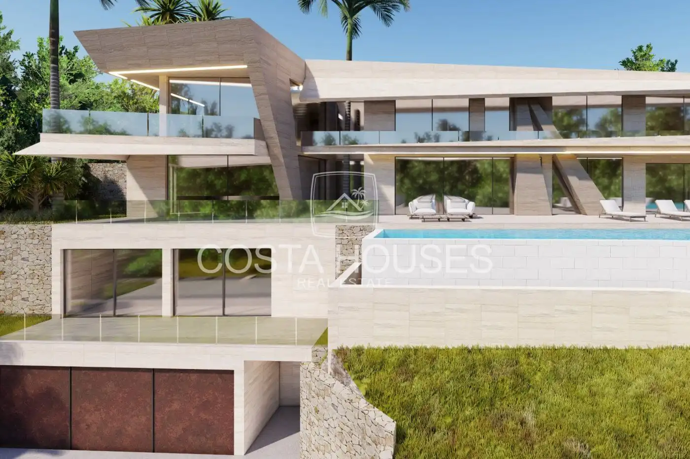 Vista exterior de Casa o xalet en venda en Jávea / Xàbia amb Aire condicionat, Jardí privat i Terrassa