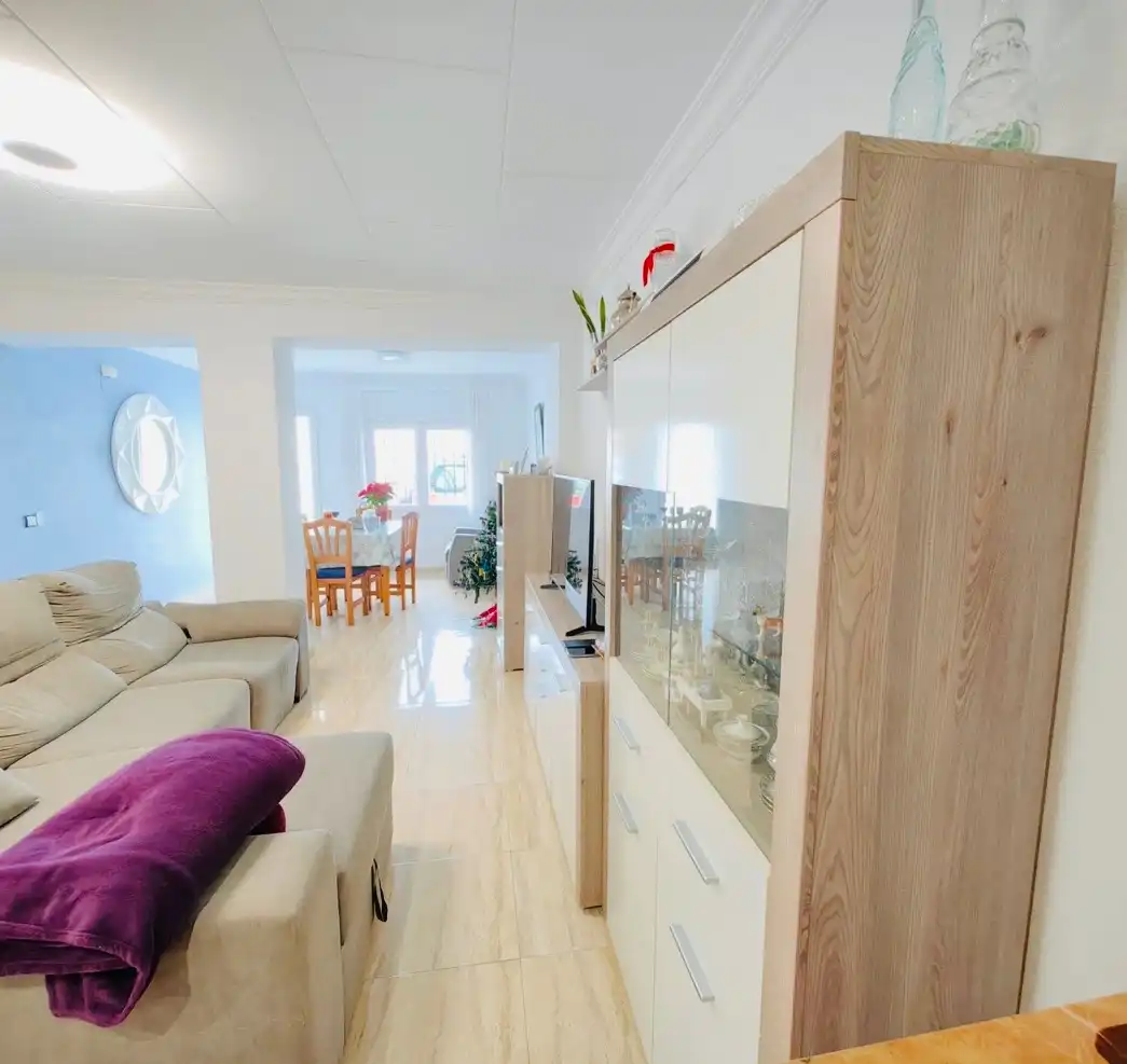 Sala d'estar de Casa adosada en venda en Dénia amb Aire condicionat, Calefacció i Terrassa