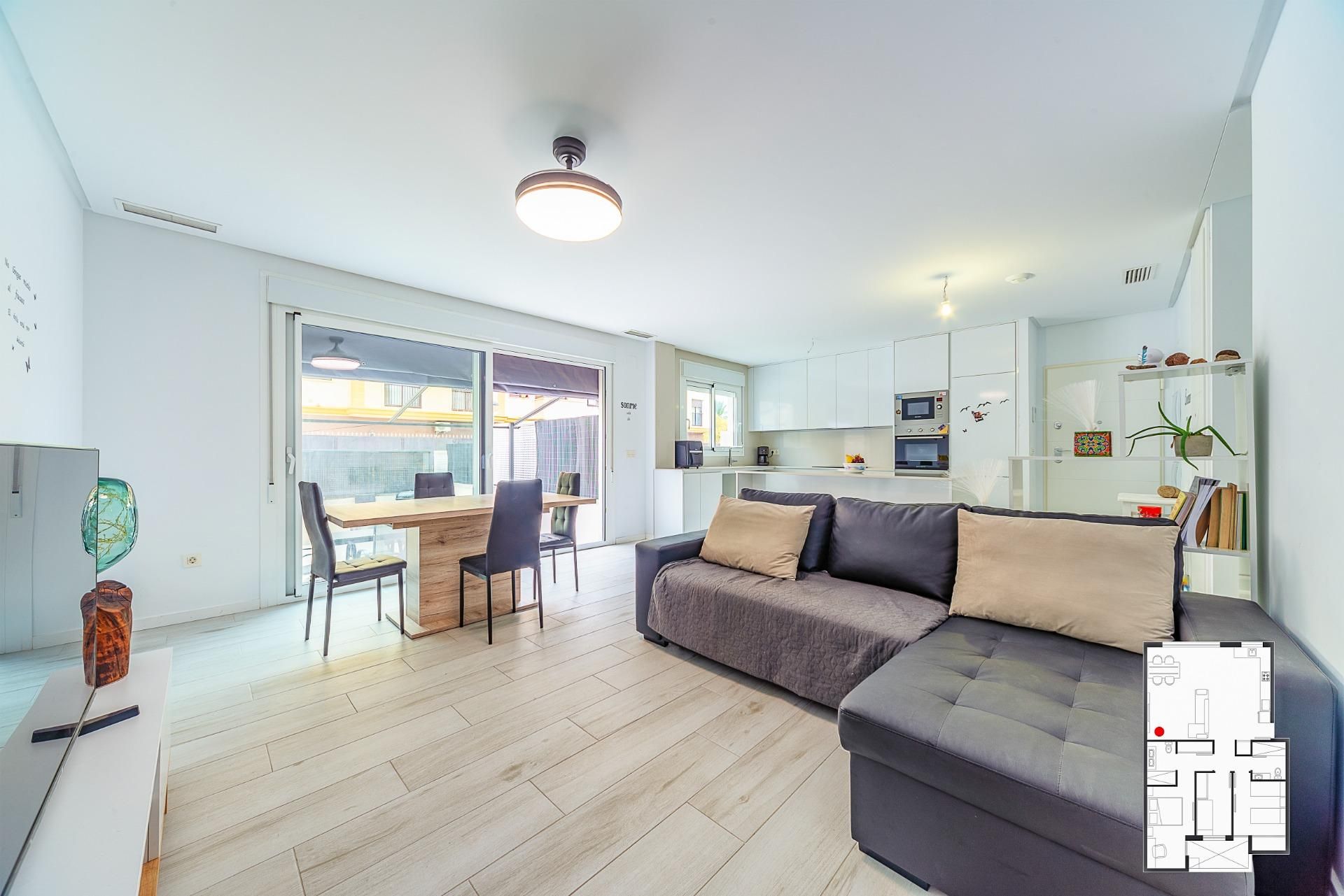 Sala de estar de Planta baja en venta en Elche / Elx con Aire acondicionado, Calefacción y Terraza