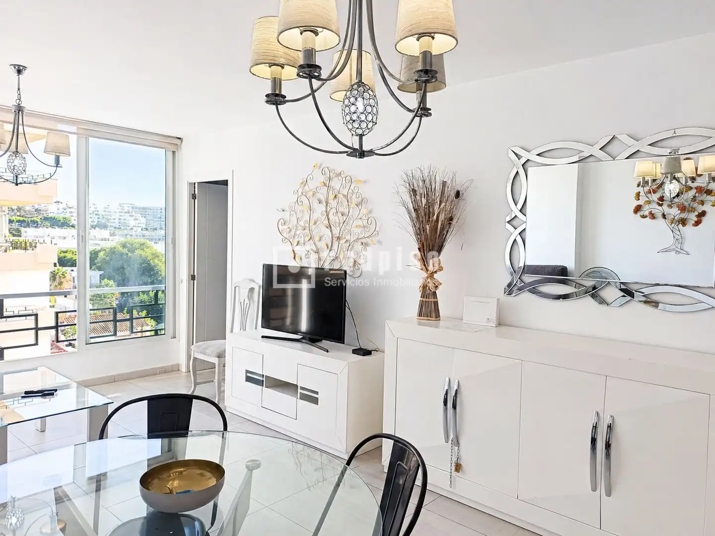Wohnzimmer von Wohnung zum Verkauf in Torremolinos mit Klimaanlage, Heizung und Schwimmbad