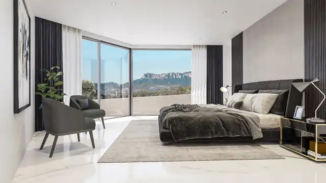 Bedroom of Houses for sale in Benissa  with Air Conditioner, Private garden and Terrace