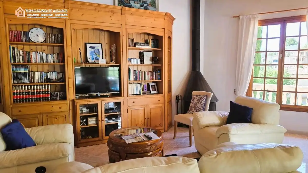 Sala d'estar de Finca rústica en venda en Sóller amb Aire condicionat, Calefacció i Jardí privat