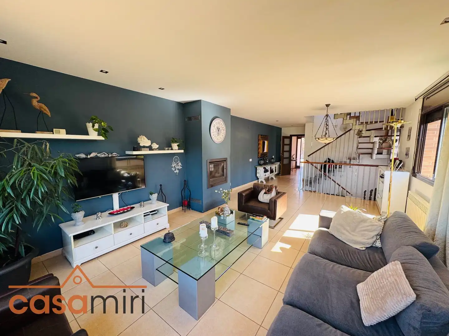 Sala de estar de Casa o chalet en venta en Sant Cebrià de Vallalta con Aire acondicionado, Calefacción y Jardín privado