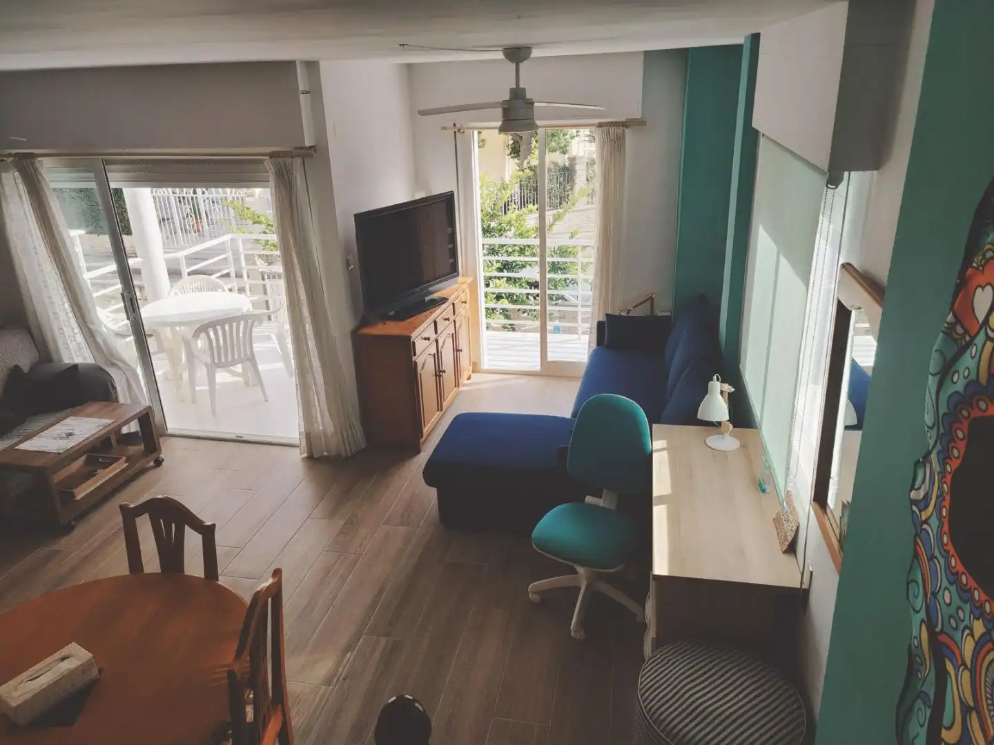 Sala de estar de Casa adosada de alquiler en Oliva con Aire acondicionado, Calefacción y Terraza