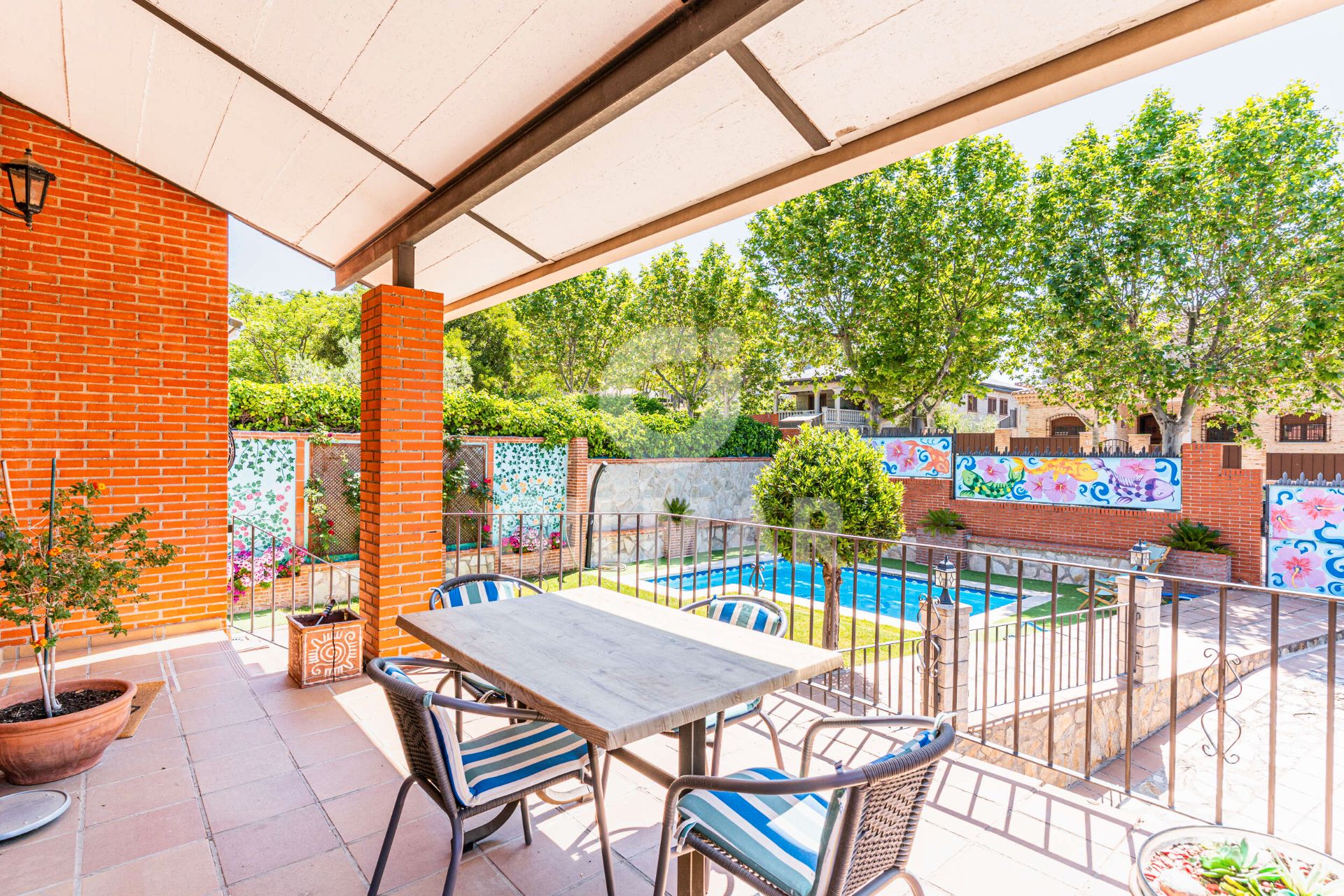 Terrace of House or chalet for sale in Moraleja de Enmedio  with Air Conditioner, Heating and Private garden