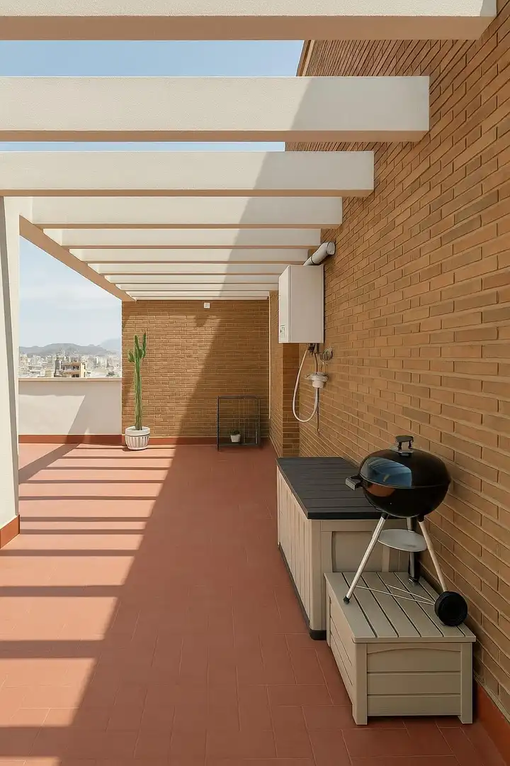 Terrassa de Àtic de lloguer en Elche / Elx amb Aire condicionat, Calefacció i Jardí privat