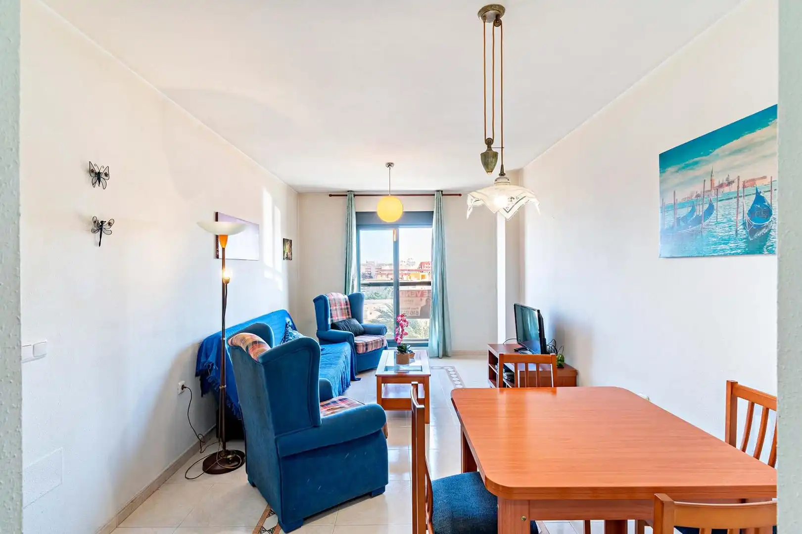 Living room of Flat for sale in Roquetas de Mar  with Air Conditioner, Heating and Furnished