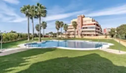Jardín de Piso de alquiler en Roquetas de Mar con Aire acondicionado, Calefacción y Terraza