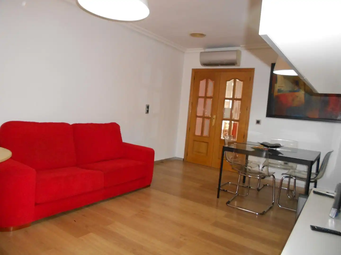 Living room of Flat for rent in Murcia  with Air Conditioner, Furnished and Balcony