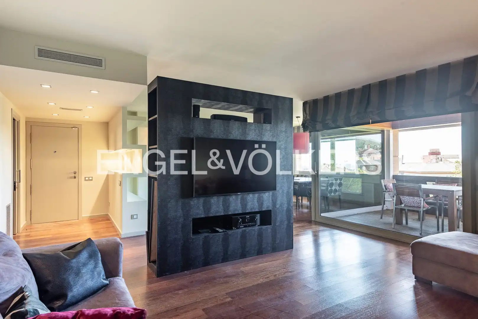 Sala de estar de Apartamento de alquiler en Barcelona con Calefacción, Parquet y Terraza