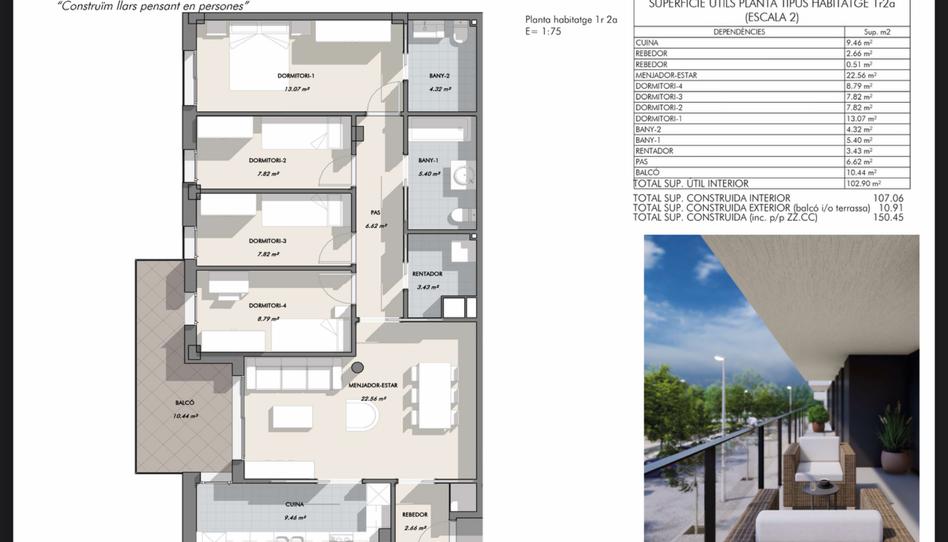 Photo 1 from new construction home in Flat for sale in Passeig de la Renaixença, 21, Barceloneta -  Molí d'en Rovira, Barcelona