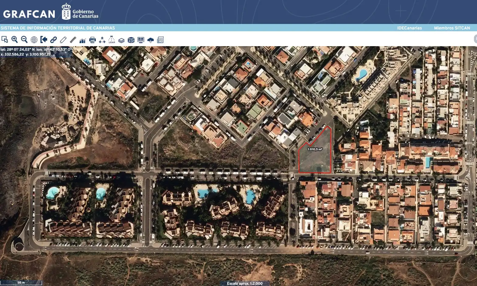 Vista exterior de Terreno industrial en venta en Arona