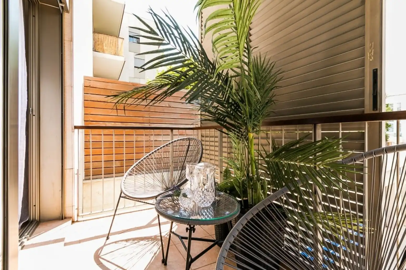 Terrasse von Wohnung zum Verkauf in Terrassa mit Klimaanlage, Heizung und Parkett