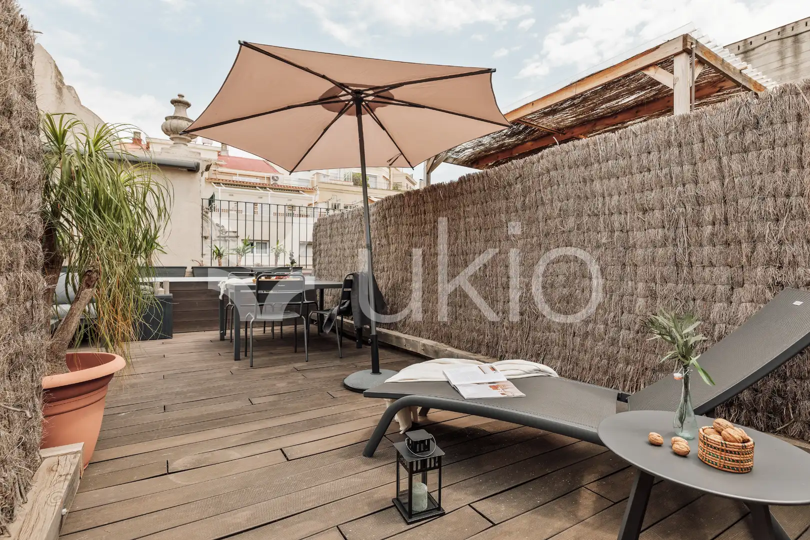 Terraza de Apartamento de alquiler en Barcelona con Aire acondicionado, Calefacción y Terraza