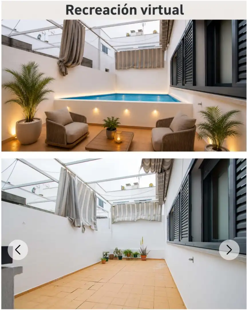 Terraza de Casa adosada en venta en Villanueva del Ariscal con Calefacción