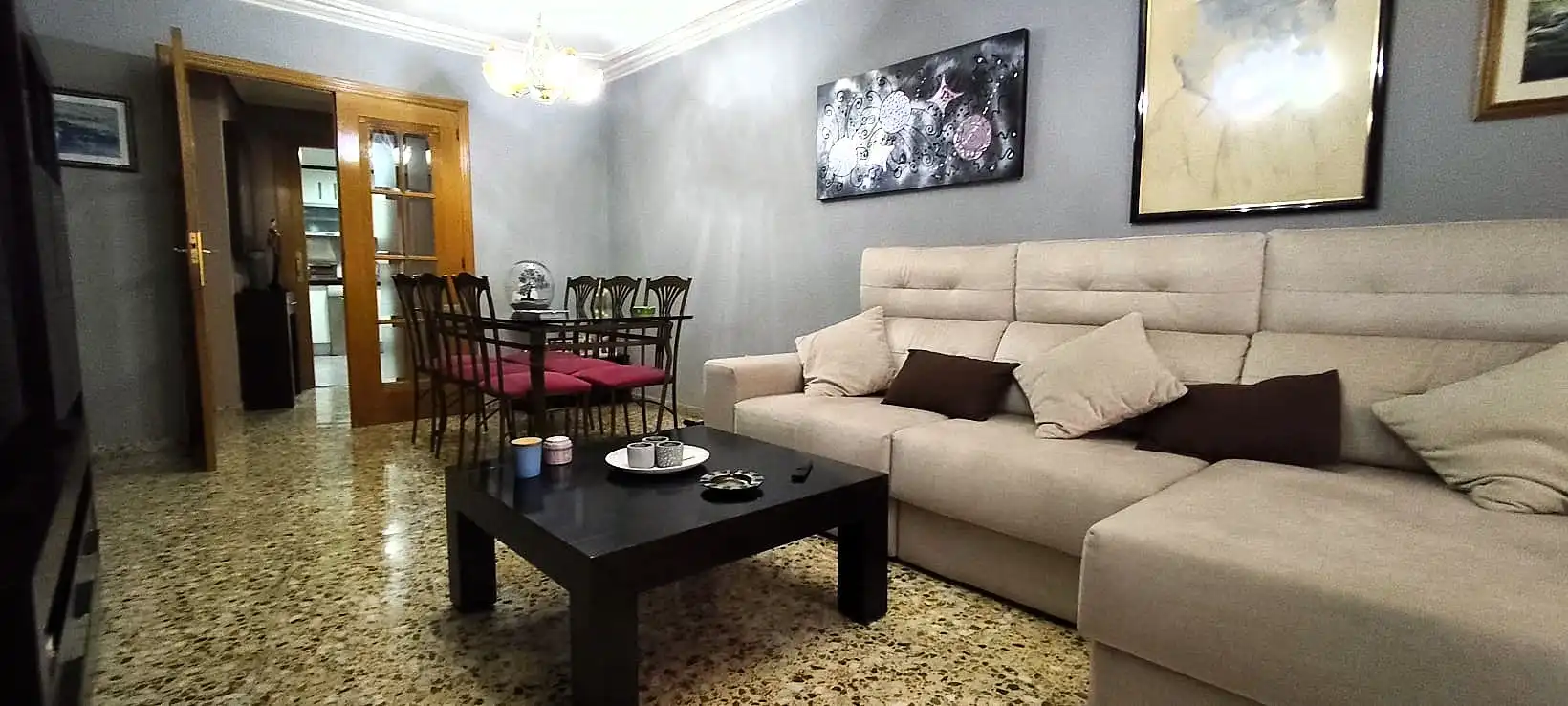Sala d'estar de Pis en venda en Alicante / Alacant amb Aire condicionat i Terrassa