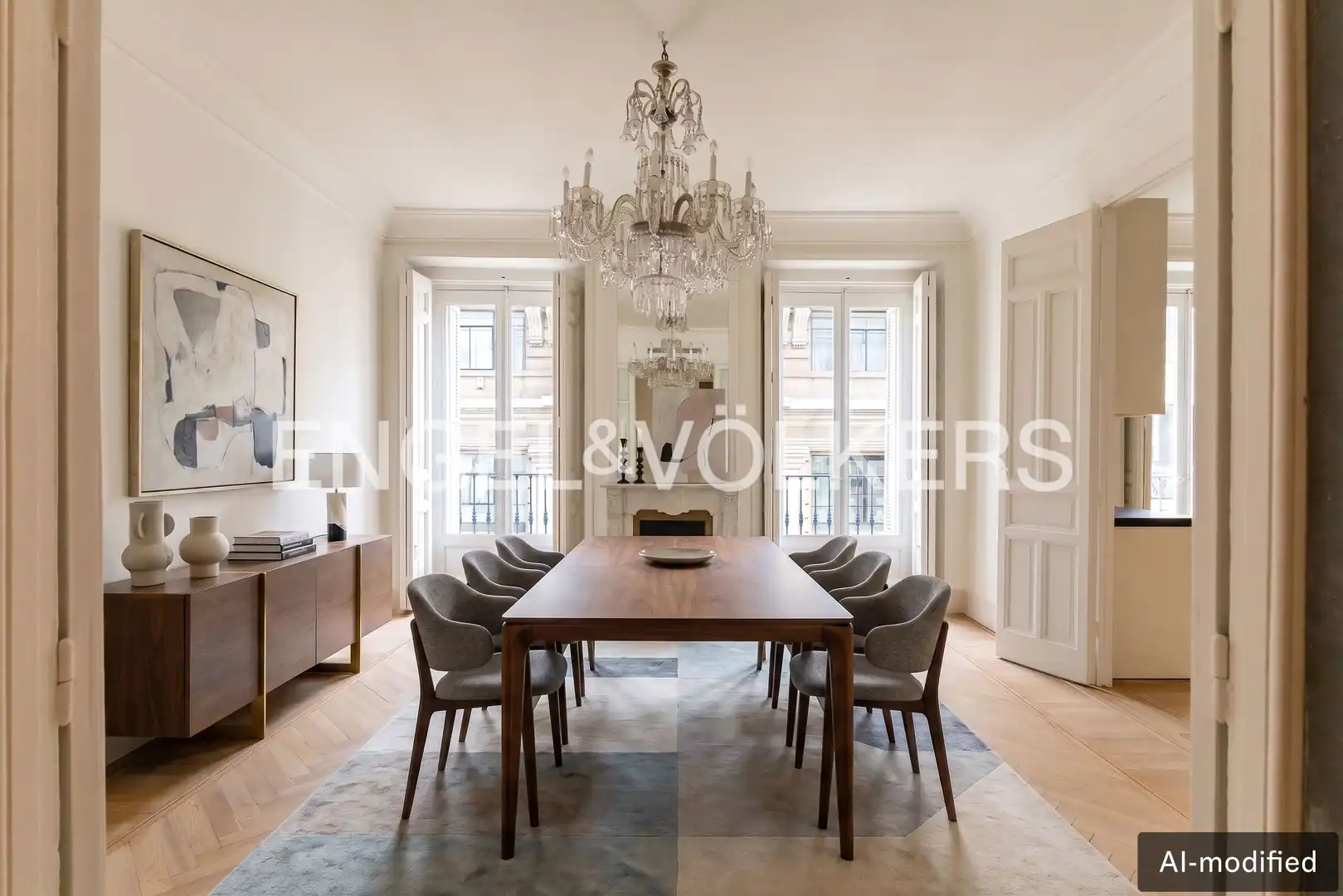 Dining room of Flat for rent in Madrid  with Air Conditioner, Heating and Balcony