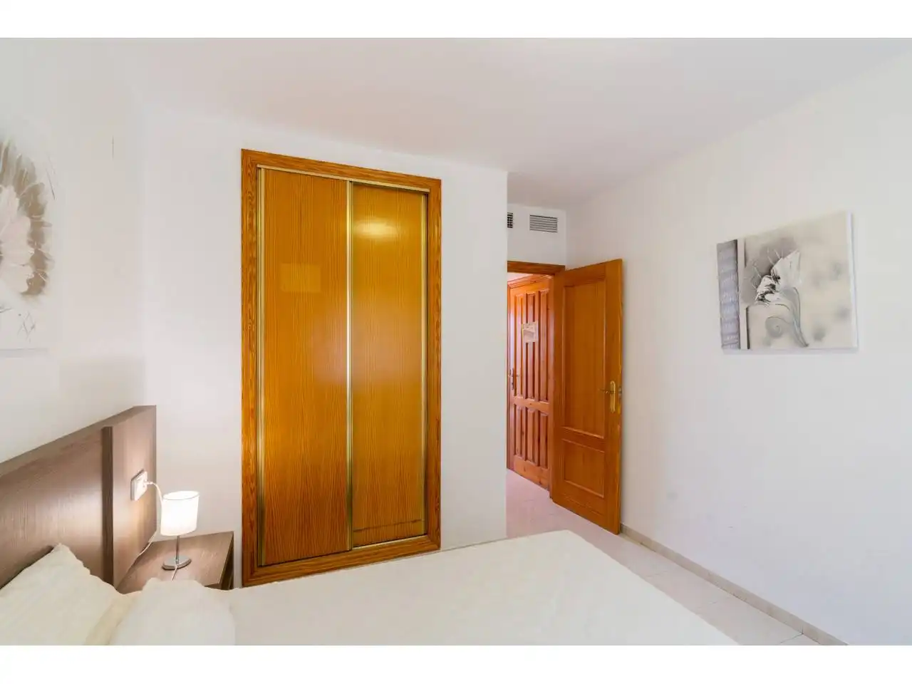 Schlafzimmer von Einfamilien-Reihenhaus zum Verkauf in Calpe / Calp mit Klimaanlage, Terrasse und Möbliert