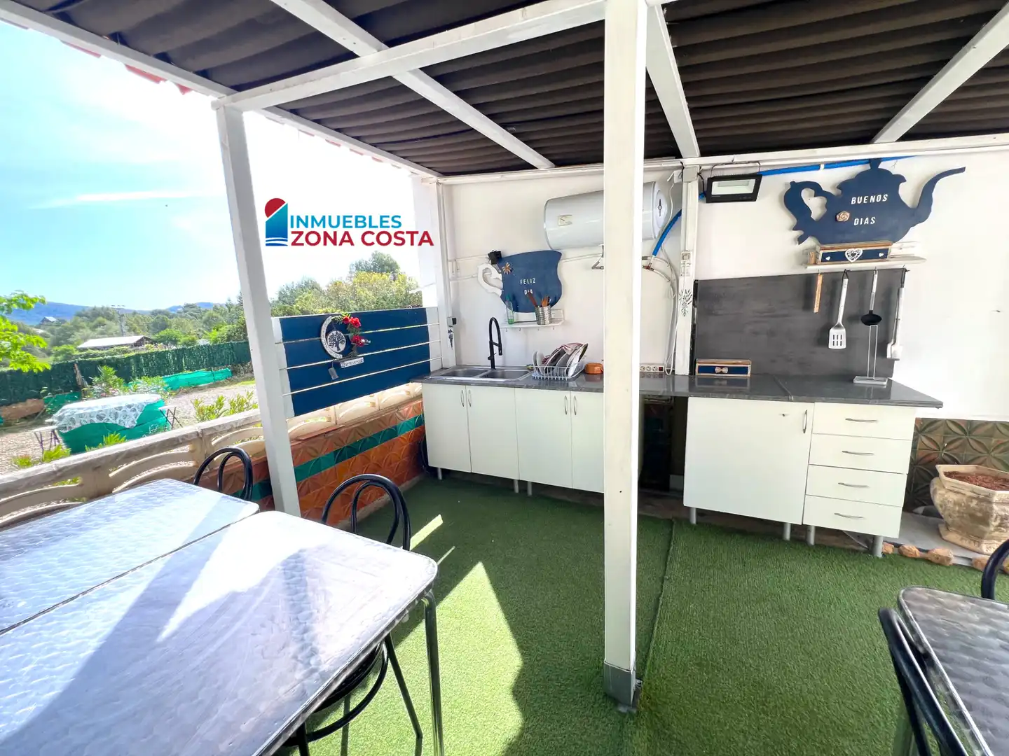 Terraza de Finca rústica en venta en Vilamarxant con Aire acondicionado, Jardín privado y Terraza