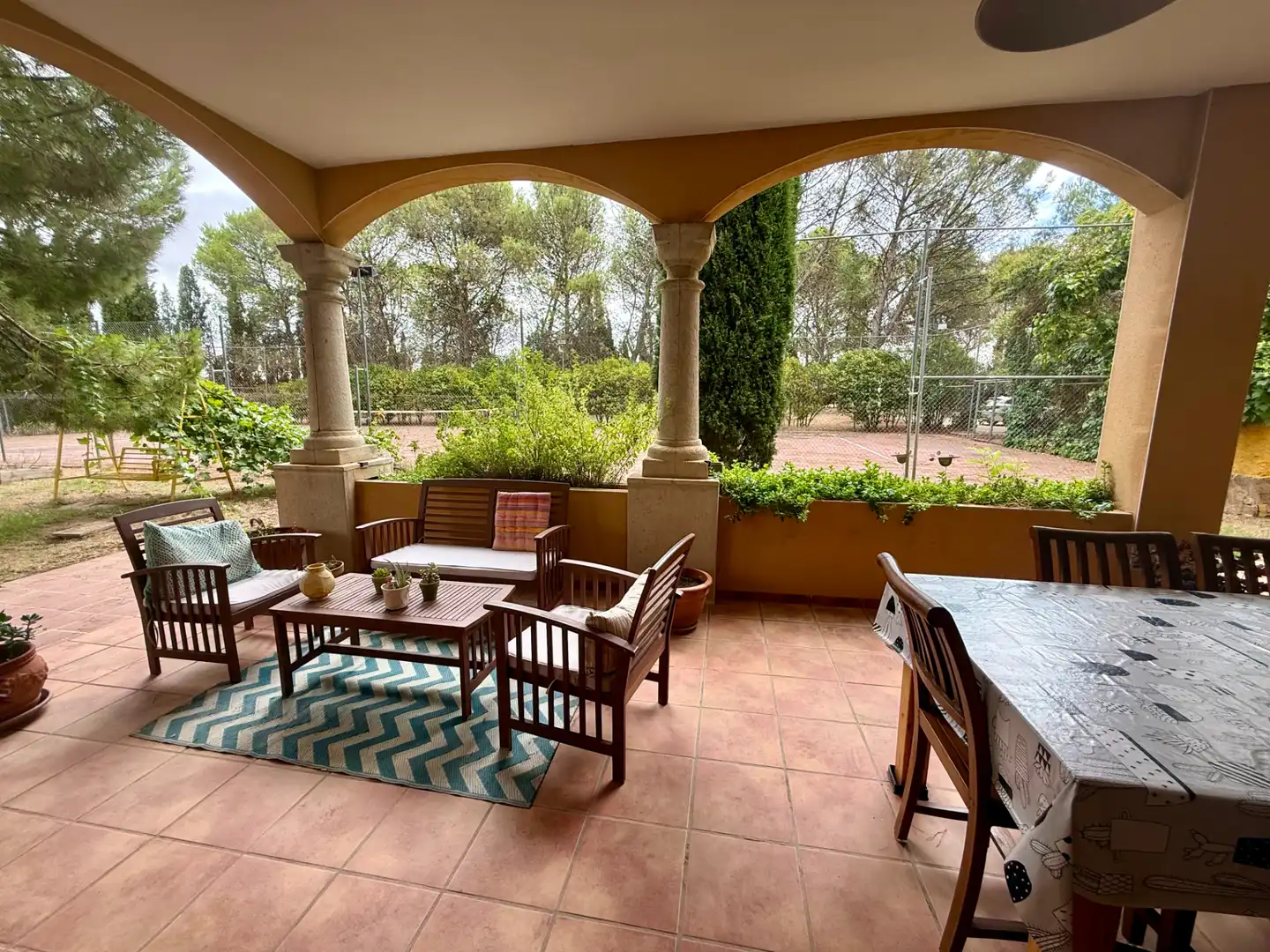 Terraza de Casa o chalet en venta en Poblete con Aire acondicionado, Jardín privado y Piscina
