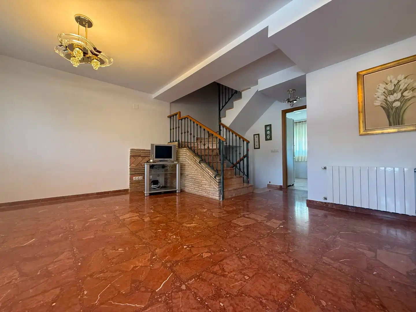 Sala d'estar de Casa o xalet en venda en La Pobla de Vallbona amb Aire condicionat, Calefacció i Jardí privat