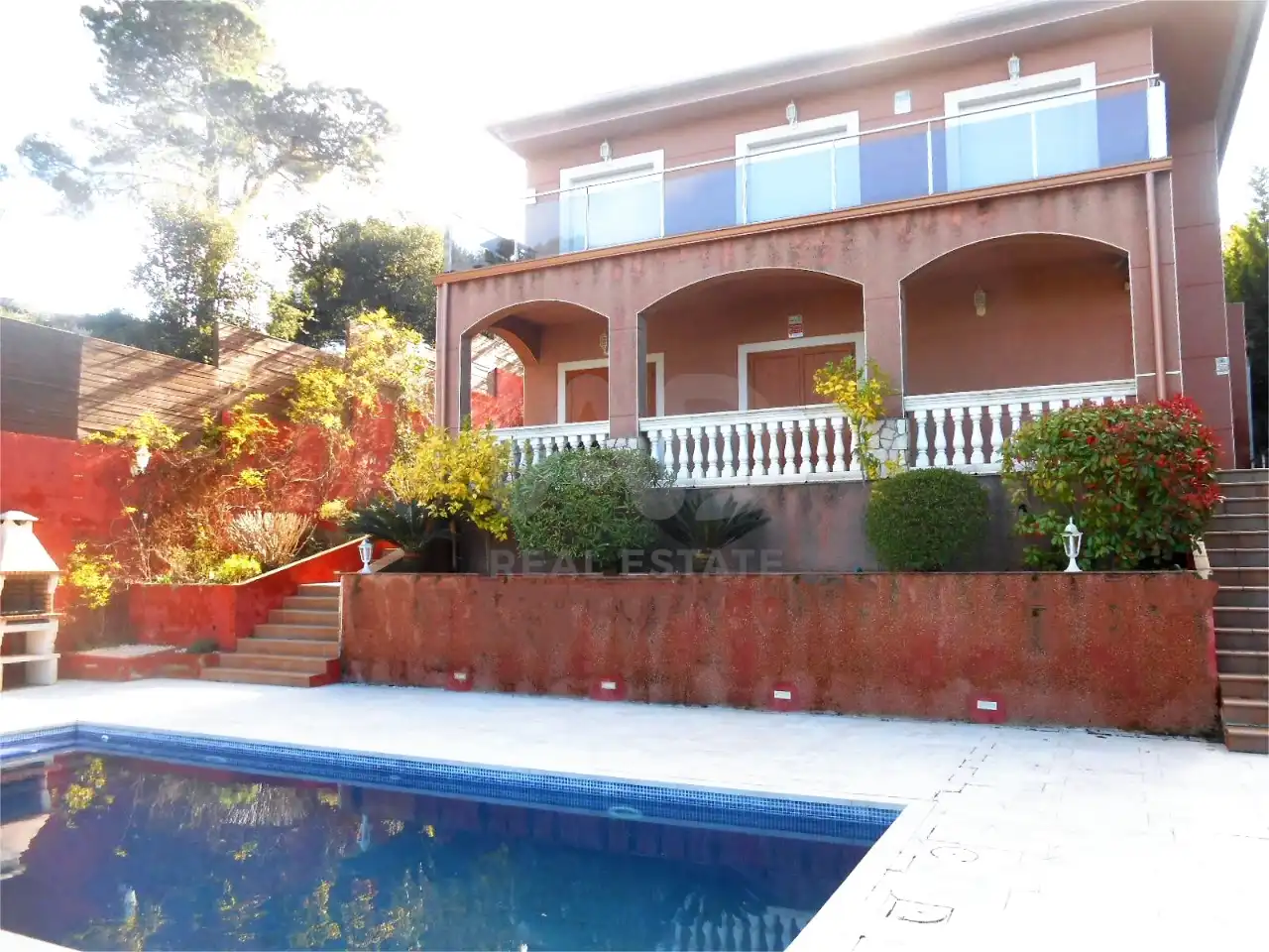 Vista exterior de Casa o xalet en venda en Lloret de Mar amb Aire condicionat, Terrassa i Piscina
