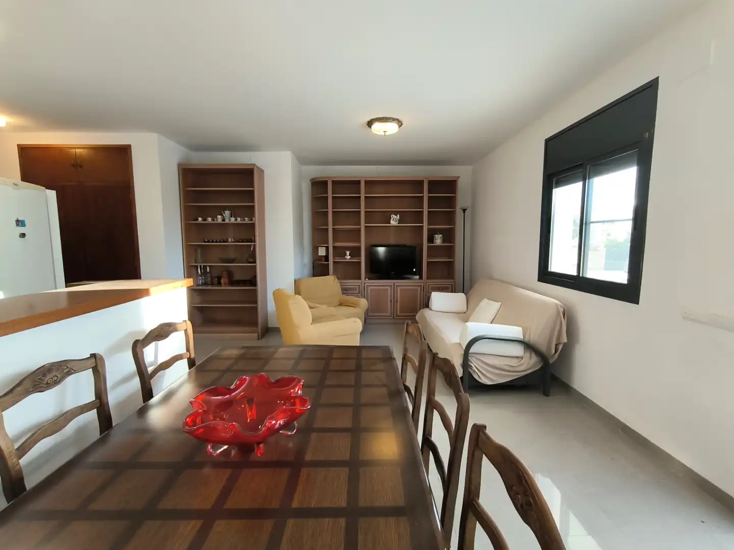 Sala d'estar de Apartament en venda en Alcanar amb Aire condicionat, Jardí privat i Terrassa