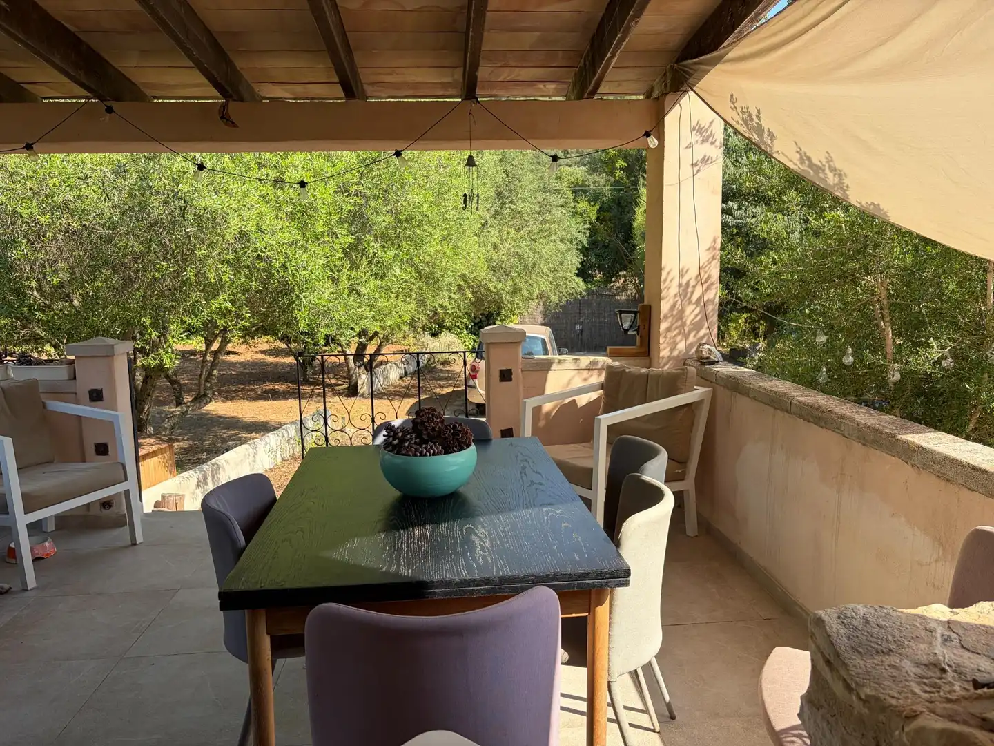Terrassa de Finca rústica en venda en Campanet amb Aire condicionat, Calefacció i Jardí privat