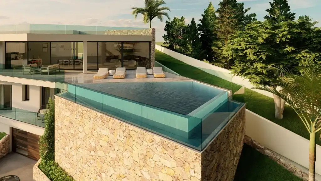 Swimming pool of Houses for sale in Calvià  with Air Conditioner, Heating and Private garden