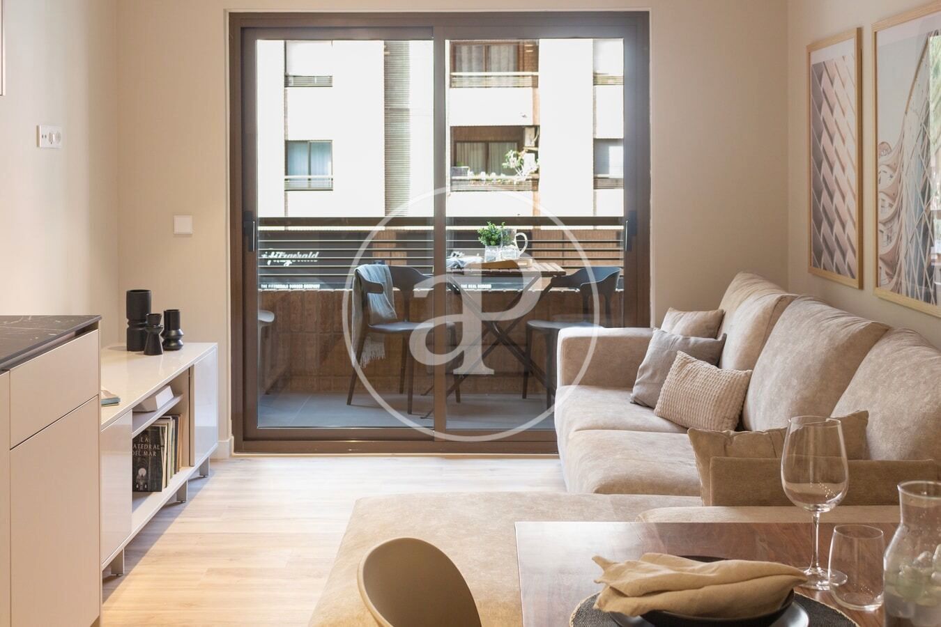 Living room of Flat to rent in  Valencia Capital  with Air Conditioner, Heating and Furnished