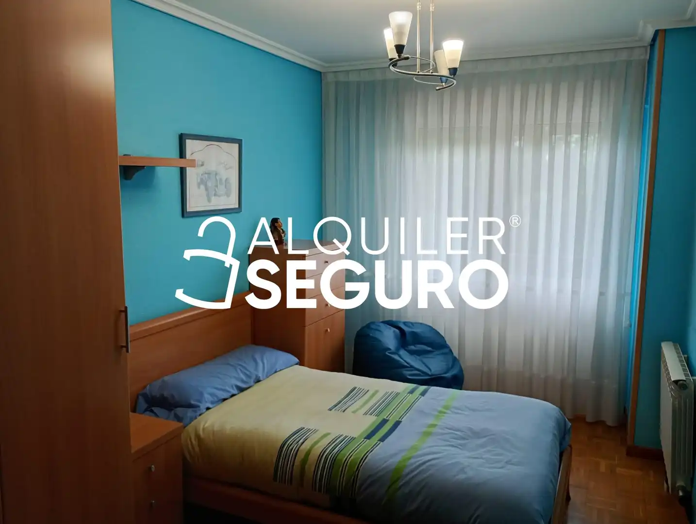 Schlafzimmer von Wohnung zur Miete in Vitoria - Gasteiz mit Heizung, Terrasse und Möbliert