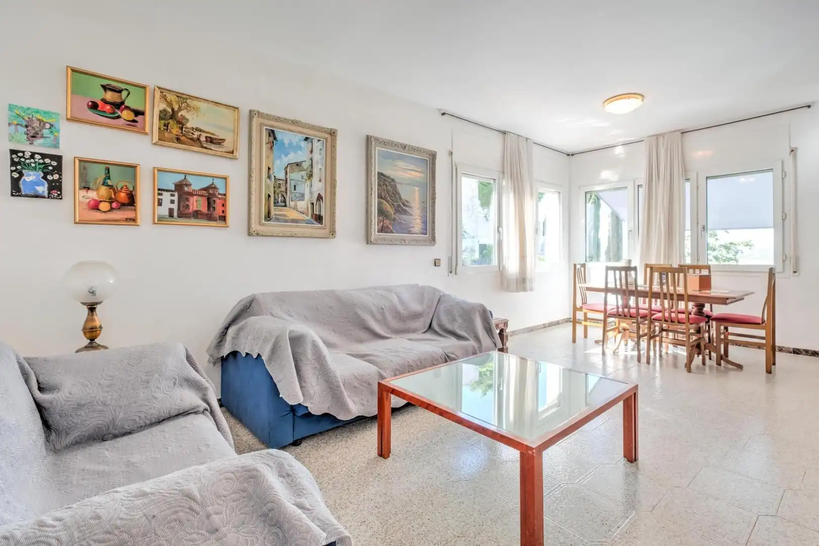 Sala de estar de Casa o chalet en venta en Blanes con Calefacción, Jardín privado y Piscina