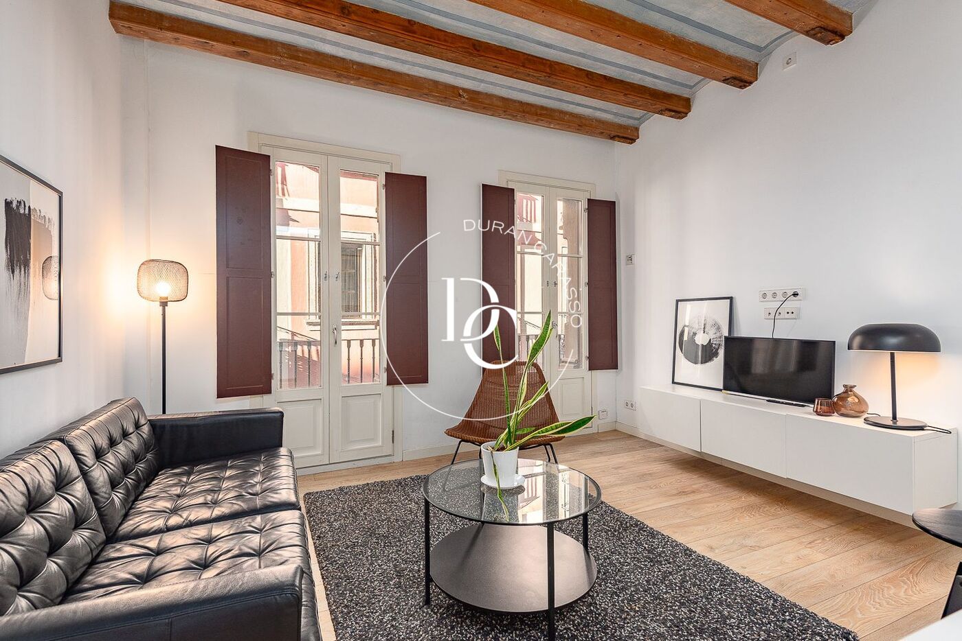 Living room of Flat for sale in  Barcelona Capital  with Air Conditioner, Heating and Balcony
