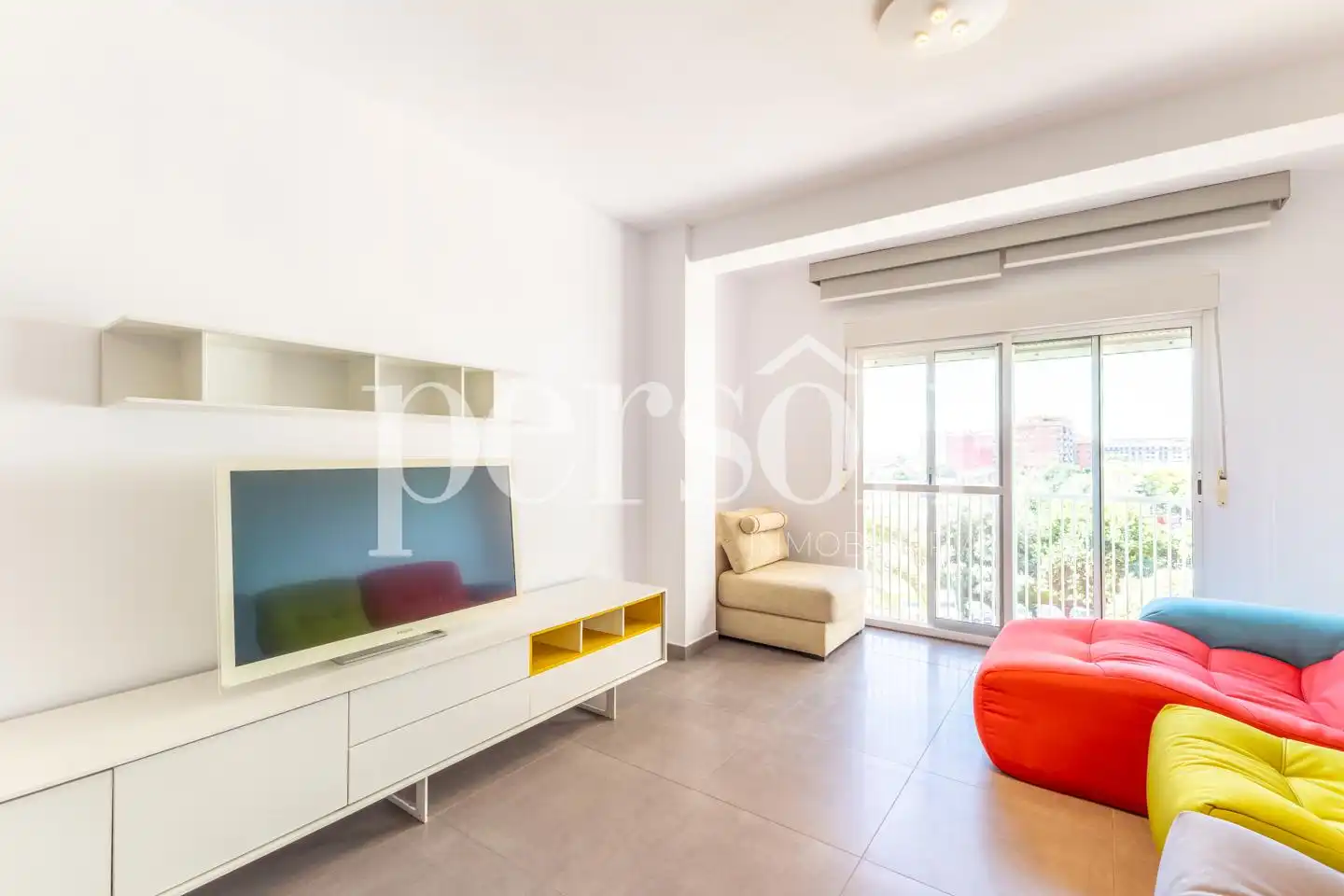 Sala de estar de Piso de alquiler en Valencia con Aire acondicionado, Amueblado y Balcón