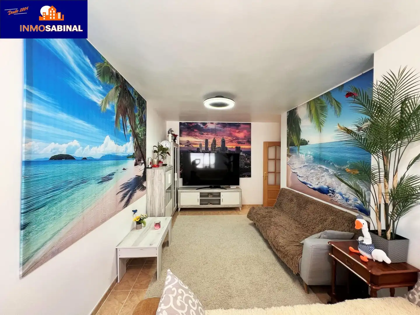 Sala de estar de Piso en venta en Roquetas de Mar con Amueblado
