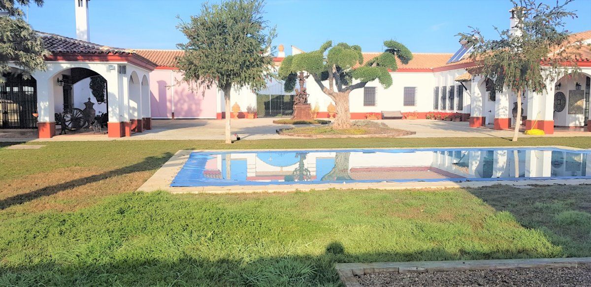 Swimming pool of Country house for sale in Alcalá del Río  with Air Conditioner, Heating and Private garden